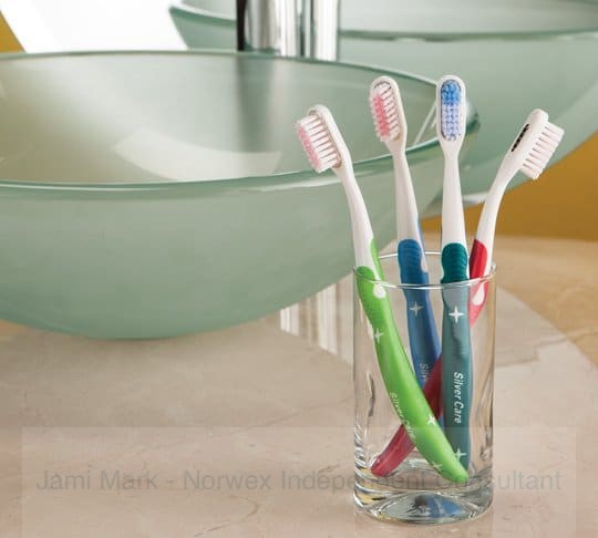 norwex toothbrush sink