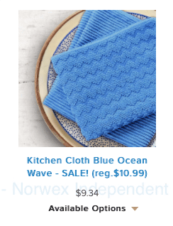 Kitchen Cloth Blue Ocean Wave norwex sale