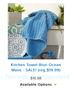 Kitchen Towel Blue Ocean Wave norwex sale