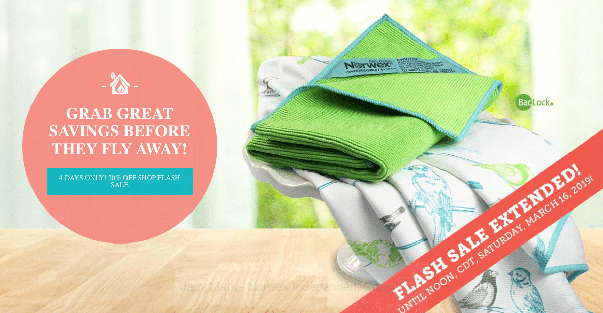March 2019 Norwex Flash Sale Jami Mark Best Microfiber Cleaning