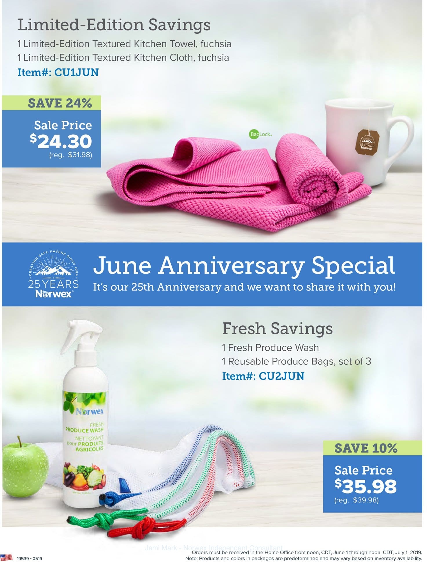 June 2019 Norwex Specials Jami Mark Best Microfiber Cleaning