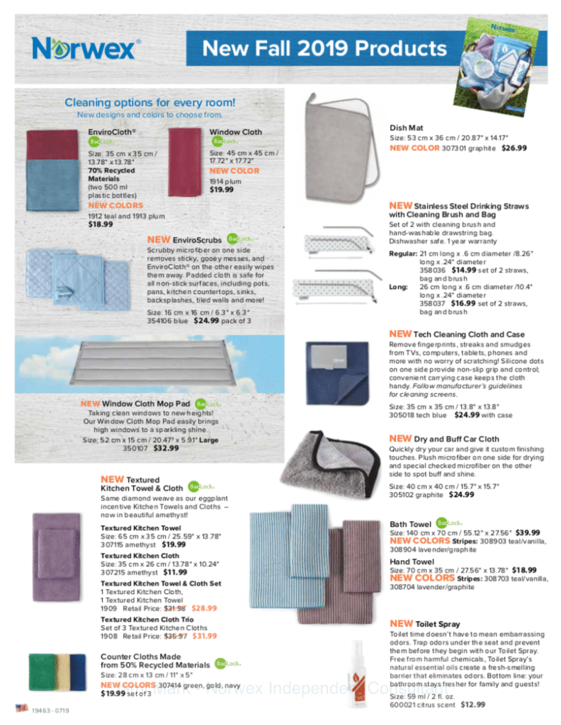 norwex catalog fall 2019 new products 1