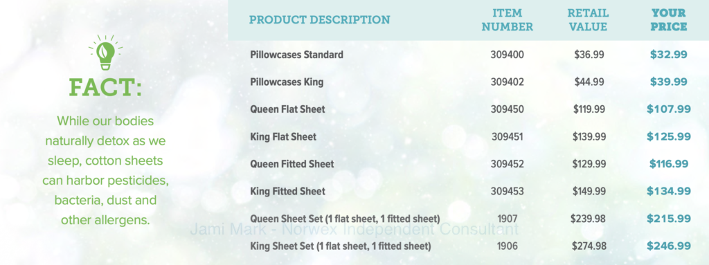 norwex sheets flash sale prices