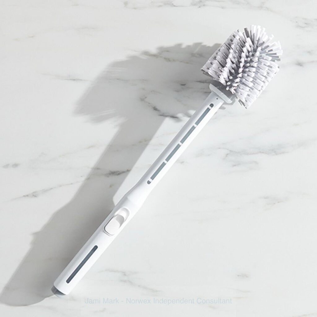 Norwex toilet brush with two kinds of bristles