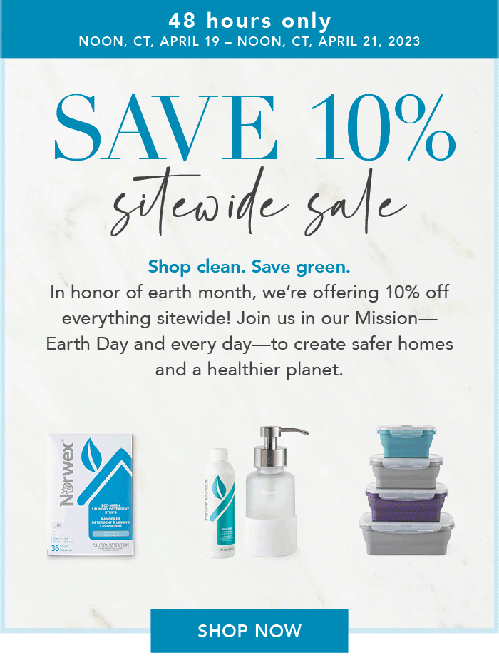 Norwex is having a flash sale with 10% off site wide