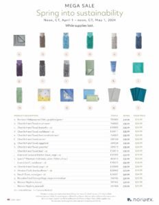Products included in the April 2024 Norwex Mega Sale