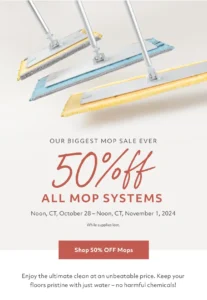 Get 50% off Norwex mops with flash sale