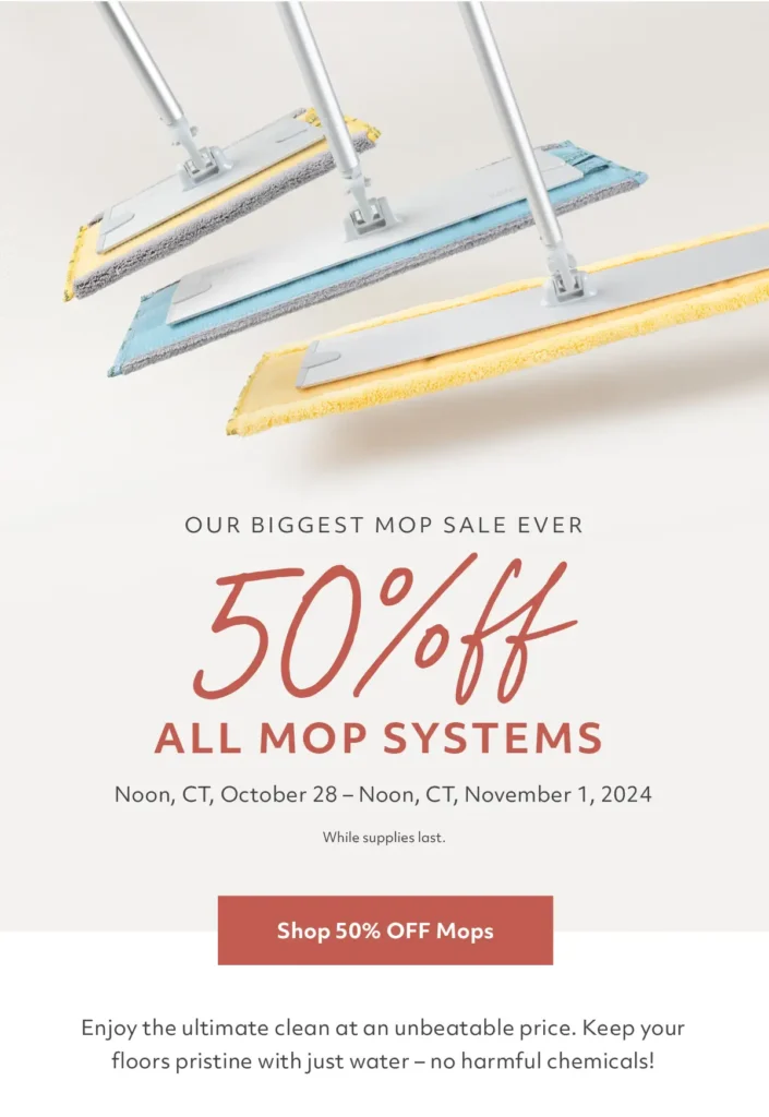 Get 50% off Norwex mops with flash sale