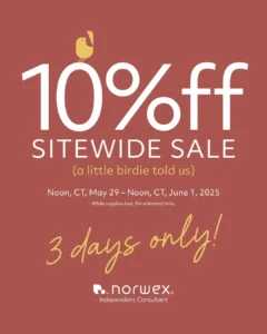 10% off Norwex 3 day sale May 2025