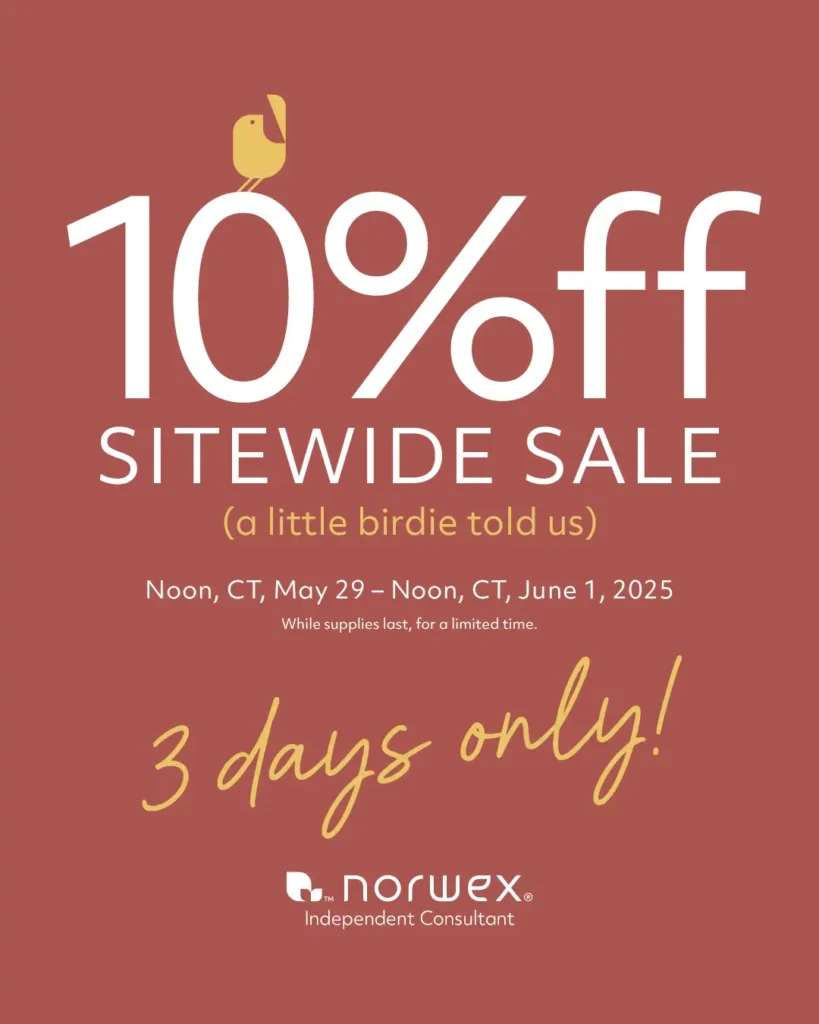 10% off Norwex 3 day sale May 2025